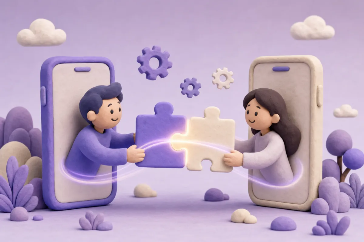 Ilustração de ferramentas e integrações digitais