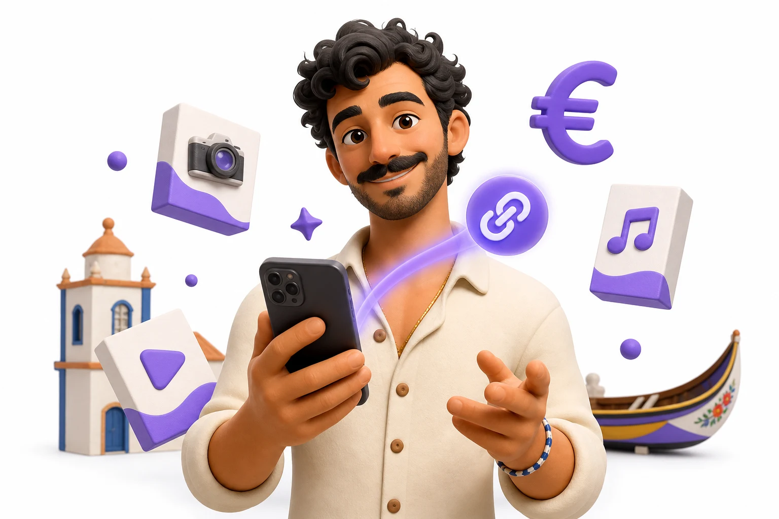 Criador português a enviar link de pagamento