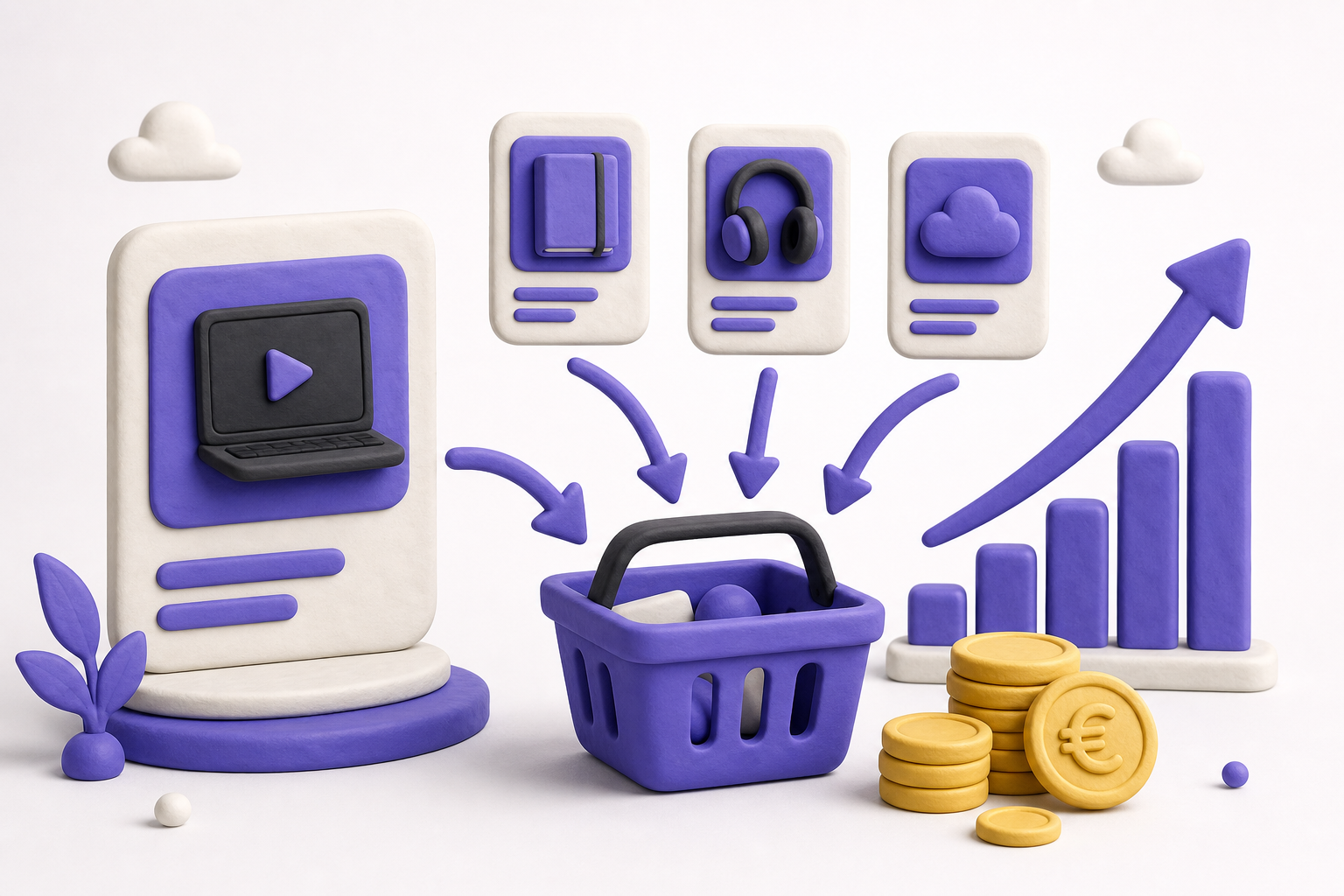 Produtos digitais complementares a entrarem num checkout